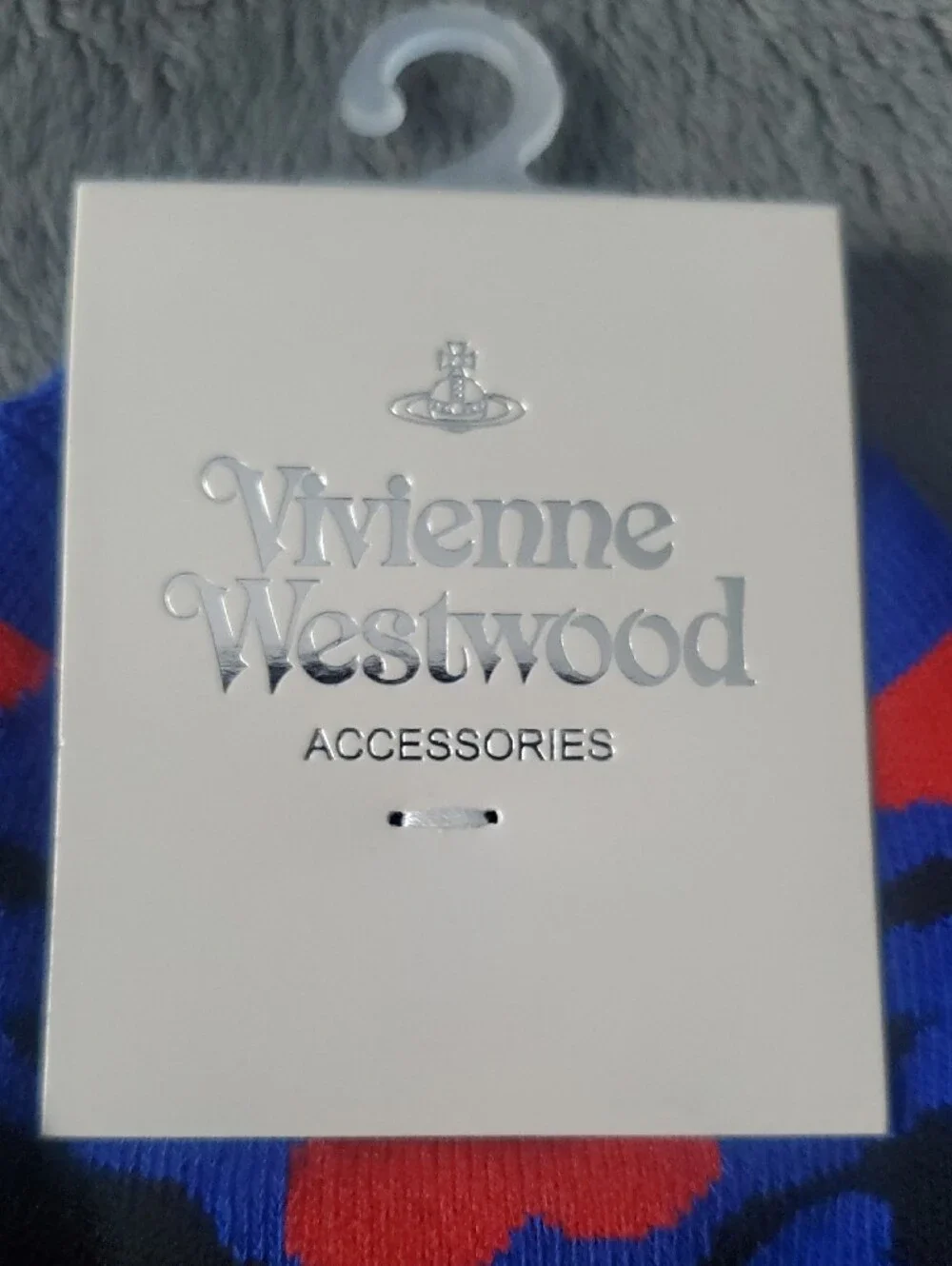 Vivienne Westwood Blue Socks with Red Heart Motif